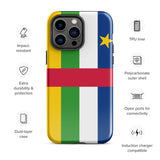 Funda para iPhone 15, 14, 13, 12, 11 Pro Max Plus Mini con bandera de la República Centroafricana, regalo de recuerdo de viaje