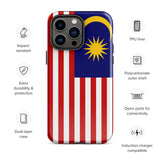 Funda para iPhone 15, 14, 13, 12, 11 Pro Max Plus Mini con bandera de Malasia, regalo de recuerdo de viaje