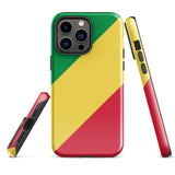 Funda para iPhone 15, 14, 13, 12, 11 Pro Max Plus Mini con bandera del Congo, regalo de recuerdo de viaje