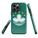 Funda para iPhone 15, 14, 13, 12, 11 Pro Max Plus Mini con bandera de Macao, regalo de recuerdo de viaje
