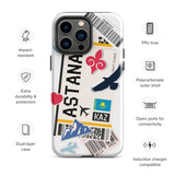 Funda para iPhone 15, 14, 13, 12, 11 Pro Max Plus Mini, regalo de recuerdo de viaje, bandera de Kazajstán de Astana