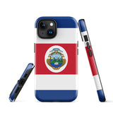 Costa Rica Rican Flag iPhone 15 14 13 12 11 Pro Max Plus Mini Phone Case iPhone Tough Rugged Protective iPhone case