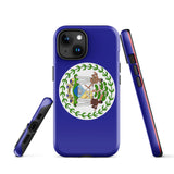 Belice Funda para iPhone con la bandera de Belice 15, 14, 13, 12, 11 Pro Max Plus Mini Ideas de regalo Mapa del país Horizonte Regalo para ella Ideas para él Recuerdo de viaje
