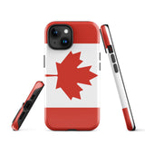 Funda para iPhone 15, 14, 13, 12 y 11 Pro Max Plus Mini con bandera canadiense Ideas para regalos Mapa del país Horizonte Regalo para ella Ideas para él Recuerdo de viaje