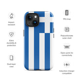 Funda para iPhone 15, 14, 13, 12, 11 Pro Max Plus Mini con bandera griega, regalo de recuerdo de viaje