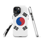 Funda para iPhone 15, 14, 13, 12 y 11 Pro Max Plus Mini con bandera de Corea del Sur Ideas para regalos Mapa del país Horizonte Regalo para ella Ideas para él Recuerdo de viaje
