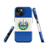 Funda para iPhone 15, 14, 13, 12, 11 Pro Max Plus Mini con bandera salvadoreña, ideas para regalos, mapa del país, regalo para ella, ideas para él, recuerdo de viaje