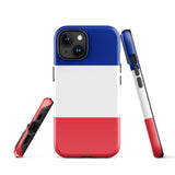 Funda para iPhone 15, 14, 13, 12 y 11 Pro Max Plus Mini con bandera francesa Ideas para regalos Mapa del país Horizonte Regalo para ella Ideas para él Recuerdo de viaje