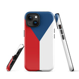 Czech Republic Czechia Česko Flag iPhone Case 15 14 13 12 11 Pro Max Plus Mini Tough Fitted Hard Protective Shell Glossy Rubber Phone Case