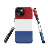 Funda para iPhone 15, 14, 13, 12, 11 Pro Max Plus Mini, carcasa protectora rígida resistente y brillante de goma con bandera holandesa, idea de regalo