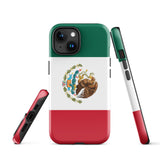 Mexico Mexican Flag iPhone Case 15 14 13 12 11 Pro Max Plus Mini Tough Fitted Hard Protective Shell Glossy Rubber Phone Case Gift Idea