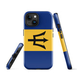 Funda para iPhone 15, 14, 13, 12, 11 Pro Max Plus Mini con bandera de Barbados, regalo de recuerdo de viaje