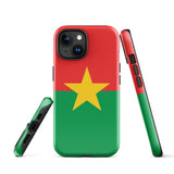 Funda para iPhone 15, 14, 13, 12, 11 Pro Max Plus Mini con bandera de Burkina Faso, regalo de recuerdo de viaje