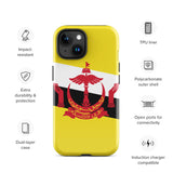 Funda para iPhone 15, 14, 13, 12, 11 Pro Max Plus Mini con bandera de Brunei, regalo de recuerdo de viaje