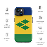 St. Vincent und die Grenadinen Flagge iPhone Hülle 15 14 13 12 11 Pro Max Plus Mini Geschenk Reise Souvenir