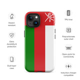 Funda para iPhone 15, 14, 13, 12, 11 Pro Max Plus Mini con bandera de Omán, regalo de recuerdo de viaje