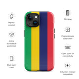 Funda para iPhone 15, 14, 13, 12, 11 Pro Max Plus Mini con bandera de Mauricio, regalo de recuerdo de viaje