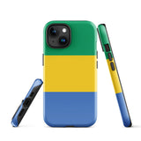 Funda para iPhone 15, 14, 13, 12, 11 Pro Max Plus Mini con bandera de Gabón, regalo de recuerdo de viaje
