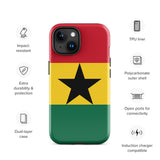 Ghana Ghanaian Flag iPhone Case 15 14 13 12 11 Pro Max Plus Mini Gift Travel Souvenir