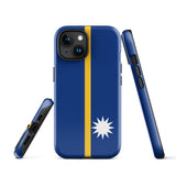 Funda para iPhone 15, 14, 13, 12, 11 Pro Max Plus Mini con la bandera de Nauru, regalo de recuerdo de viaje