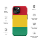 Funda para iPhone 15, 14, 13, 12, 11 Pro Max Plus Mini con bandera de Guinea, regalo de recuerdo de viaje