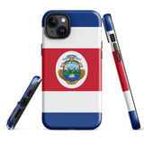 Costa Rica Rican Flag iPhone 15 14 13 12 11 Pro Max Plus Mini Phone Case iPhone Tough Rugged Protective iPhone case