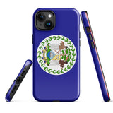 Belice Funda para iPhone con la bandera de Belice 15, 14, 13, 12, 11 Pro Max Plus Mini Ideas de regalo Mapa del país Horizonte Regalo para ella Ideas para él Recuerdo de viaje