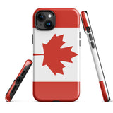 Funda para iPhone 15, 14, 13, 12 y 11 Pro Max Plus Mini con bandera canadiense Ideas para regalos Mapa del país Horizonte Regalo para ella Ideas para él Recuerdo de viaje
