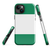 Funda para iPhone 15, 14, 13, 12 y 11 Pro Max Plus Mini con bandera de Nigeria Ideas para regalos Mapa del país Horizonte Regalo para ella Ideas para él Recuerdo de viaje