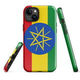 Funda para iPhone 15, 14, 13, 12 y 11 Pro Max Plus Mini con bandera de Etiopía Ideas para regalos Mapa del país Horizonte Regalo para ella Ideas para él Recuerdo de viaje