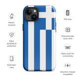Funda para iPhone 15, 14, 13, 12, 11 Pro Max Plus Mini con bandera griega, regalo de recuerdo de viaje