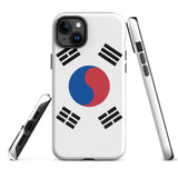 Funda para iPhone 15, 14, 13, 12 y 11 Pro Max Plus Mini con bandera de Corea del Sur Ideas para regalos Mapa del país Horizonte Regalo para ella Ideas para él Recuerdo de viaje
