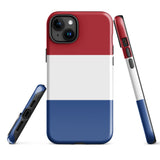 Funda para iPhone 15, 14, 13, 12, 11 Pro Max Plus Mini, carcasa protectora rígida resistente y brillante de goma con bandera holandesa, idea de regalo