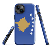 Kosovo Kosovar Flagge iPhone Hülle 15 14 13 12 11 Pro Max Plus Mini Geschenkideen Landkarte Skyline Geschenk für Sie Ihn Ideen Reise Souvenir