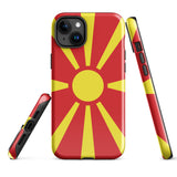North Macedonia Macedonian Flag iPhone Case 15 14 13 12 11 Pro Max Plus Mini Gift Ideas Country Map Skyline Gift  Travel  Souvenir
