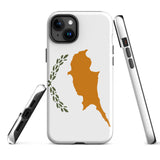 Funda para iPhone con la bandera de Chipre 15, 14, 13, 12 y 11 Pro Max Plus Mini Ideas para regalos Mapa del país Horizonte Regalo para ella Ideas para él Recuerdo de viaje