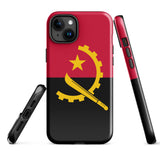 Angola Angolanische Flagge iPhone Hülle 15 14 13 12 11 Pro Max Plus Mini Geschenk Reise Souvenir
