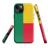 Funda para iPhone 15, 14, 13, 12, 11 Pro Max Plus Mini con bandera de Benín, regalo de recuerdo de viaje