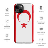 Funda para iPhone 15, 14, 13, 12, 11 Pro Max Plus Mini con la bandera de Chipre del Norte, regalo de recuerdo de viaje