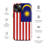 Funda para iPhone 15, 14, 13, 12, 11 Pro Max Plus Mini con bandera de Malasia, regalo de recuerdo de viaje
