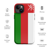 Funda para iPhone 15, 14, 13, 12, 11 Pro Max Plus Mini con bandera de Omán, regalo de recuerdo de viaje
