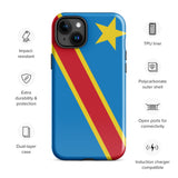 Funda para iPhone 15, 14, 13, 12, 11 Pro Max Plus Mini con la bandera de Kinshasa de la República Democrática del Congo, regalo de recuerdo de viaje