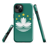 Funda para iPhone 15, 14, 13, 12, 11 Pro Max Plus Mini con bandera de Macao, regalo de recuerdo de viaje