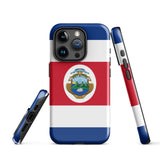 Costa Rica Rican Flag iPhone 15 14 13 12 11 Pro Max Plus Mini Phone Case iPhone Tough Rugged Protective iPhone case
