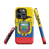 Ecuador Ecuadorianische Flagge iPhone 15 14 13 12 11 Pro Max Plus Mini Handyhülle iPhone Robuste Schutzhülle