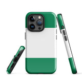 Funda para iPhone 15, 14, 13, 12 y 11 Pro Max Plus Mini con bandera de Nigeria Ideas para regalos Mapa del país Horizonte Regalo para ella Ideas para él Recuerdo de viaje