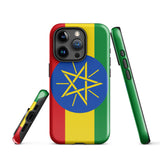 Funda para iPhone 15, 14, 13, 12 y 11 Pro Max Plus Mini con bandera de Etiopía Ideas para regalos Mapa del país Horizonte Regalo para ella Ideas para él Recuerdo de viaje