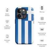 Funda para iPhone 15, 14, 13, 12, 11 Pro Max Plus Mini con bandera griega, regalo de recuerdo de viaje