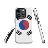 Funda para iPhone 15, 14, 13, 12 y 11 Pro Max Plus Mini con bandera de Corea del Sur Ideas para regalos Mapa del país Horizonte Regalo para ella Ideas para él Recuerdo de viaje