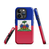 Haiti Haitian Flag iPhone Case 15 14 13 12 11 Pro Max Plus Mini Tough Fitted Hard Protective Shell Glossy Rubber Phone Case Gift Idea